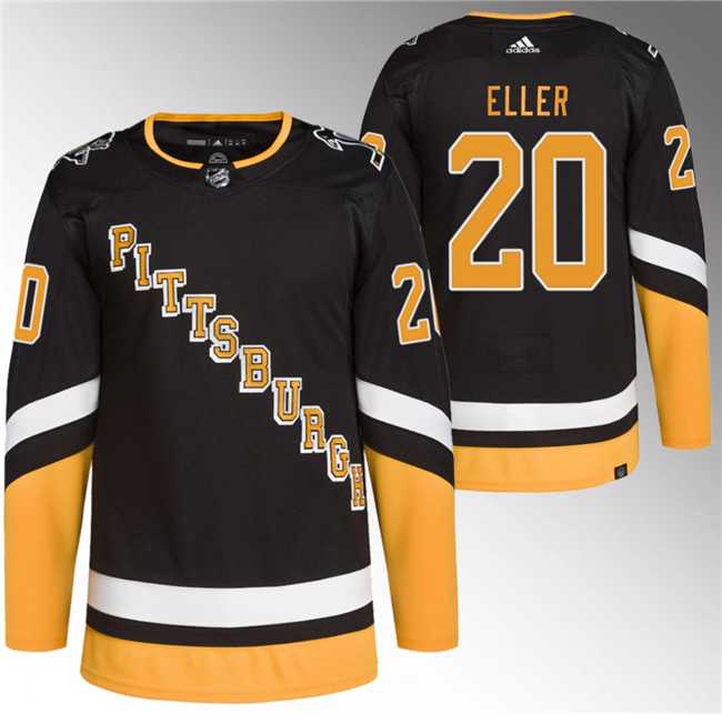 Mens Pittsburgh Penguins #20 Lars Eller Black Stitched Jersey->pittsburgh penguins->NHL Jersey